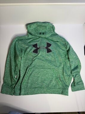 Under Armour Green Heather Hoodie with Black Logo